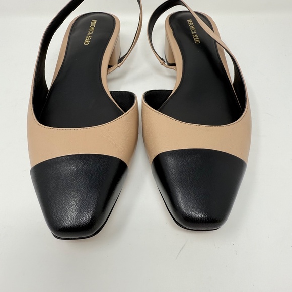 New Veronica Beard Cecile Leather Cap Toe Slingback Sz 9 - Picture 10 of 14
